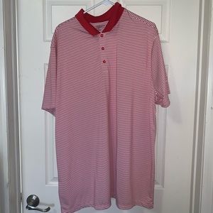Red and white striped nike golf polo XXL